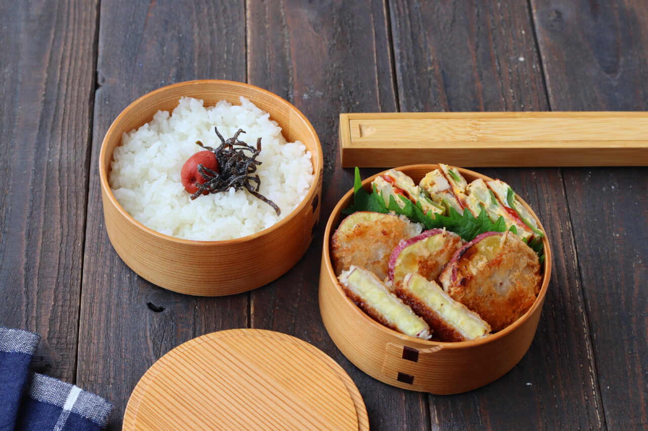 2品弁当
秋弁当
さつまいもの肉巻きカツ
お弁当レッスン