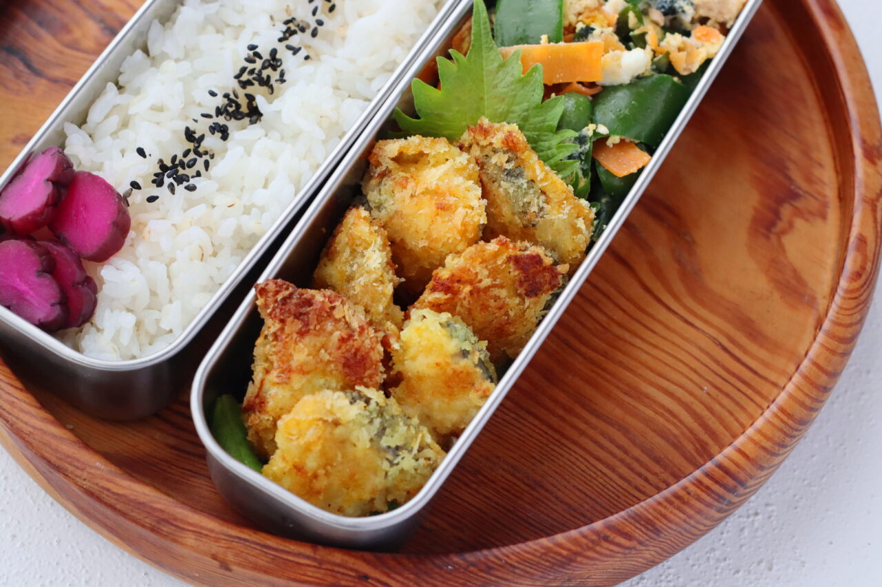 2品弁当
kameyo
かめ代弁当
タラの薄切りチーズカツ
わかめとツナと野菜のレンジ卵