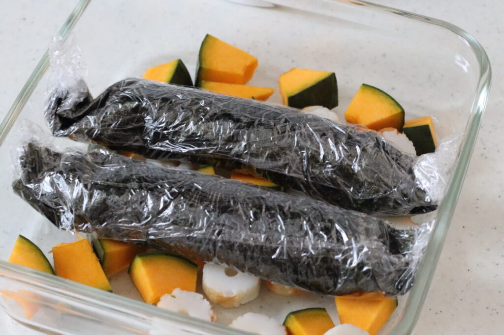 2品弁当
kameyo
かめ代弁当
ささみの明太子海苔巻き
かぼちゃのしょうが醤油
