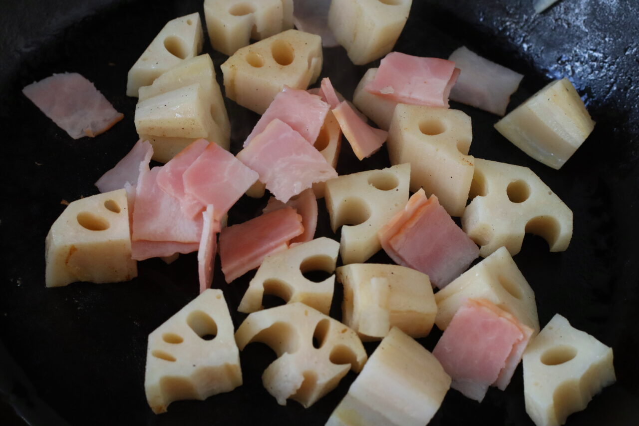 2品弁当連載
かめ代。
れんこんのおかず