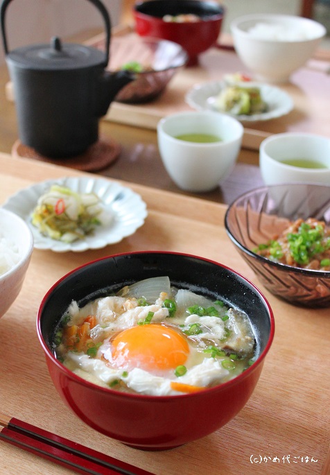 ブログ落し卵のお味噌汁（縦）