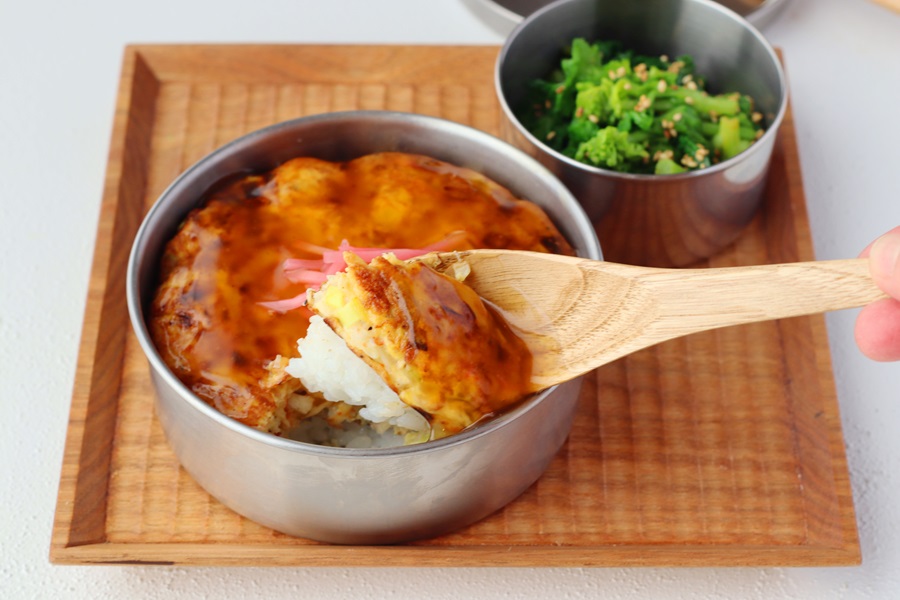 2品弁当
天津飯
菜の花のナムル